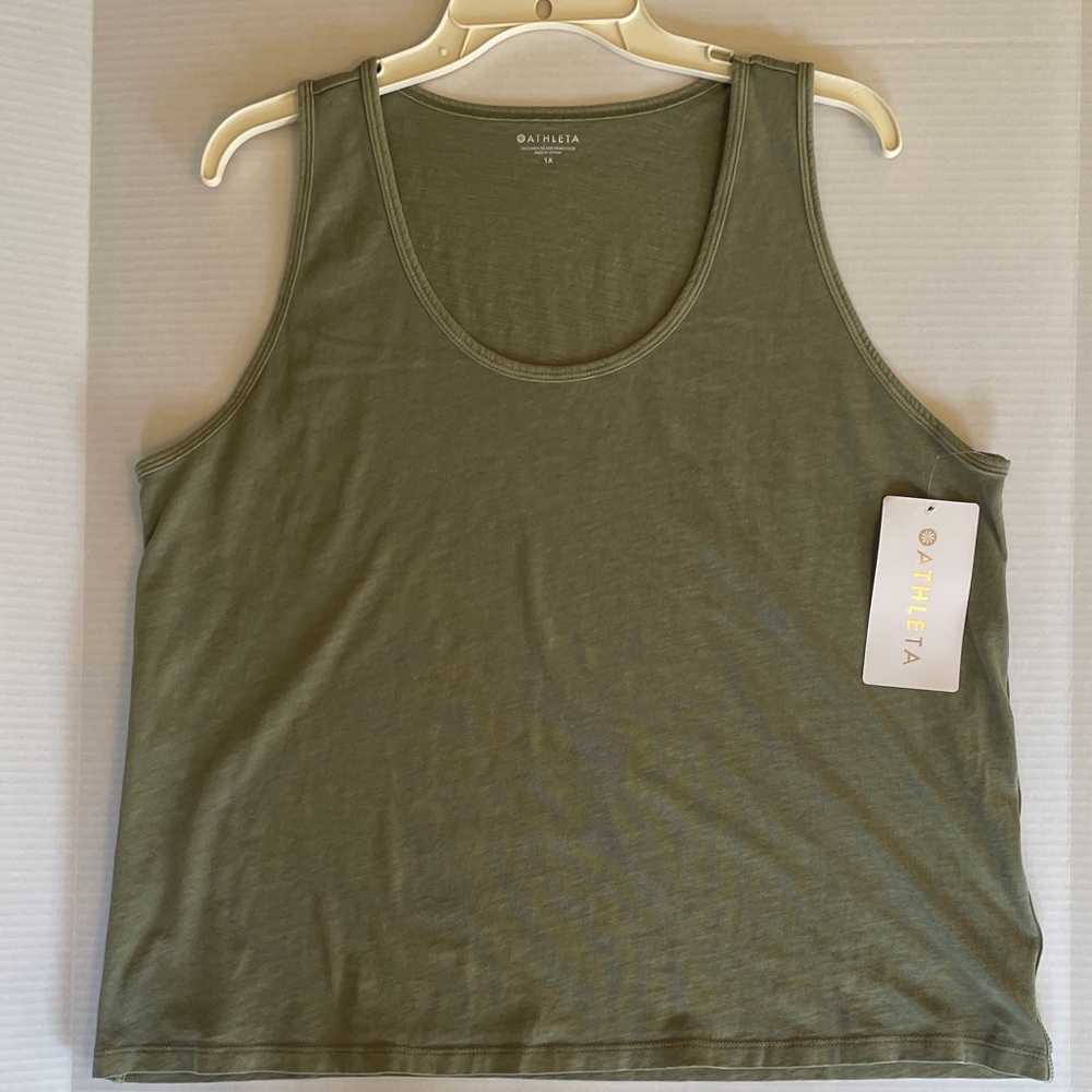 Athleta  Daily Tank Women's Size 1X  Green Women's Tank Top NWT